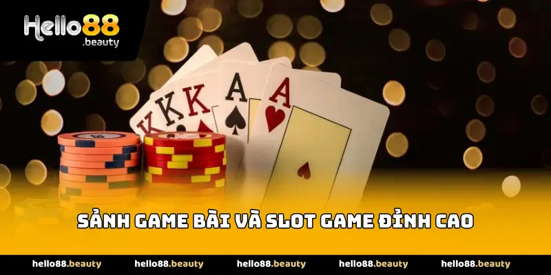 Sảnh game bài và slot game đỉnh cao